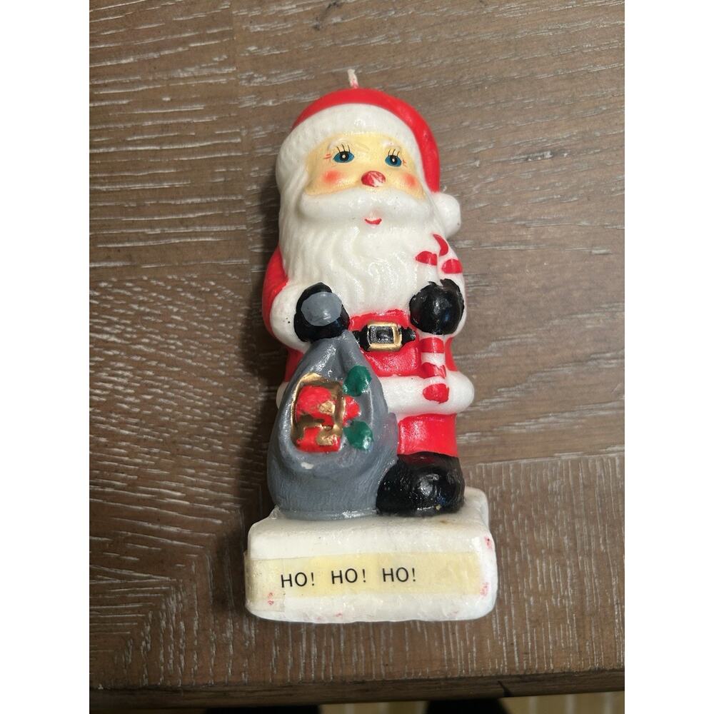 Vtg Christmas Candles Hand Painted‎ Figures set of 3 Santa Mrs Claus Drummer Boy - Picture 11 of 16